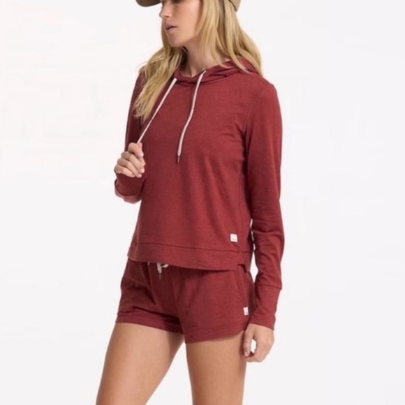 Vuori Halo Essential Womens Rust Red Hoodie Size Small - Picture 2 of 7
